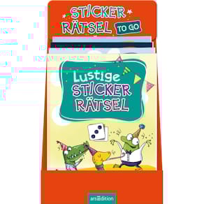 Rätselbuch ARS EDITION Stickerrätsel, 4x 6 Stück im Display