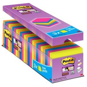 Post-it SS-Notes V-pack ass. farver (24)