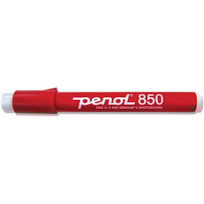 Whiteboardmarker Penol 850 skrå 2–5 mm, rød, 10 stk