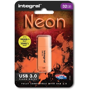 USB-stick Integral Neon 3.0, 32 GB, oranje