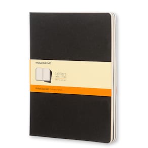 Cahier Journal Linjerad XL Svart 3-Pack