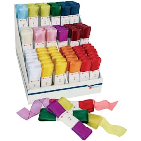 Zierband, 25 mm x 2 m, uni, sortiert