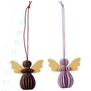 Weihnachtsschmuck Noname Engel Wabe, violett, 10 cm, Hänger