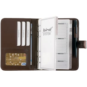 Zeitplaner BIND, A6, Lederimitat, braun
