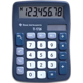 Texas TI-1726 solar calculator