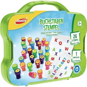 Kinderstempel-Set Joustra Buchstaben, 26 Stück