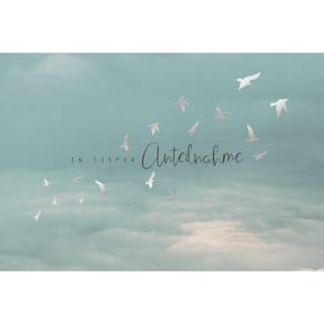 Trauerkarte, Querformat, 17 x 11,5 cm, 5er-Set mit Kuverts