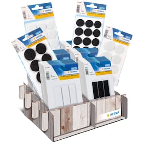 Display HERMA Home, Filzgleiter & Zubehör, sortiert