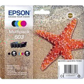 Inktcartridge Epson 603, 130-150 pagina's, OEM C13T03U64010, 4-k