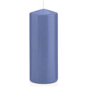 Stumpenkerze, grau/blau, 60x150 mm, Brenndauer 55,5 Std.