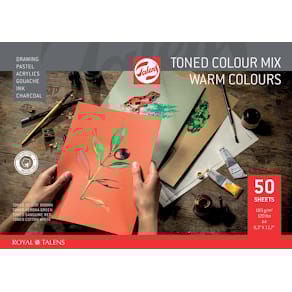 Tekenpapier Talens gekleurd, 180 g, ft 21 x 29,7 cm, A4, blok 50