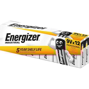 Batterie Energizer Industrial E-Block, 9V, 12 Stück, weiß/gelb