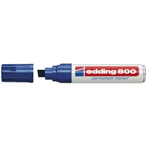 Märkpenna Edding 800 Blå, sned, 4-12mm, 5st