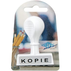 Textstempel WEDO KOPIE, ergonomischer Griff, weiß
