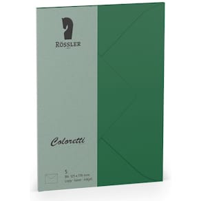 Briefhülle Rössler Coloretti B6, 5 St., Forest