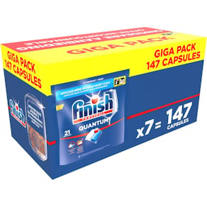 Vaatwastabletten Finish Quantum Regular, giga pack, pak van 147