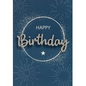 Geburtstagskarte PERLEBERG Lettering, bunt