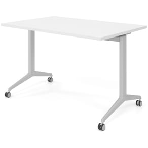 Klapptisch HAMMERBACHER KFZ12, 120 x 80 cm, weiß/silber