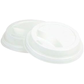 Låg t/kaffebæger udvendig diameter: 80 mm, PS, hvid 8 oz high,