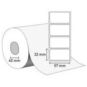 Klebeetikett Mediaform, 52 x 32 mm, Rolle, ablösbar, weiß