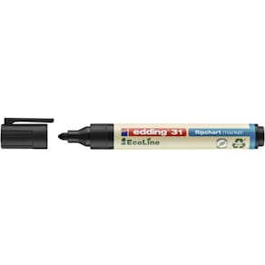 Marker edding EcoLine 31 rund 1,5–3 mm, sort, 10 stk