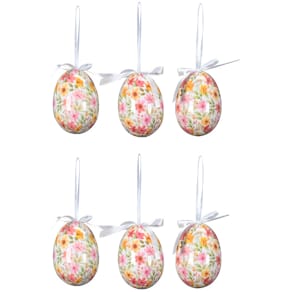 Osterbehang Noname Ei, 6 Stück, bunt