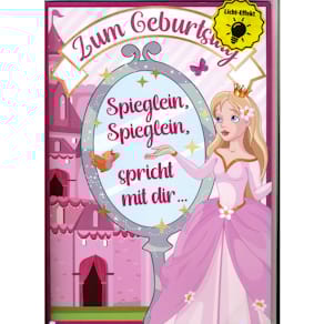 Geburtstagskarte Apollo Prinzessin, A4, mit Sound und Umschlag