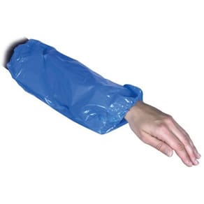 Ärmskydd i LDPE m resår 40cm blå 100/fp
