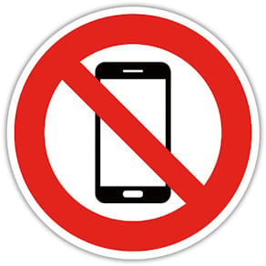 Skilt EXACOMPTA Ingen mobiltelef. Ø 10cm