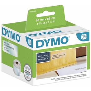 Adresseetiketter DYMO 36x89 mm transparent, LabelWriter, 260 stk