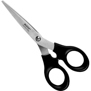 Schaar Leitz, 16,5 cm, links- en rechtshandig, RVS, zwart