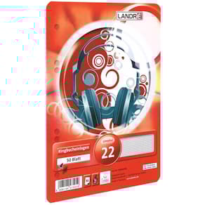 Ringbucheinlage LANDRE, A5, kariert, 50 Blatt, 6-fach gelocht, 70