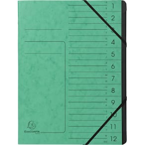 Ordnungsmappe EXACOMPTA, 12-teilig, grün, A4