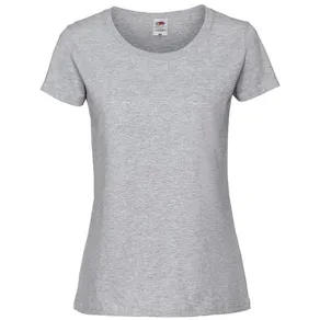 T-shirt FRUIT 195T dam gråmel 2XL