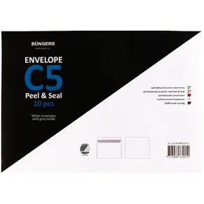 Kuvert Peel & Seal C5  10/fp