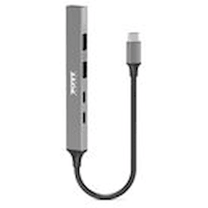 PORT Connect - Hubb - 1 x USB-C + 1 x USB-C (strömleverans) + 2