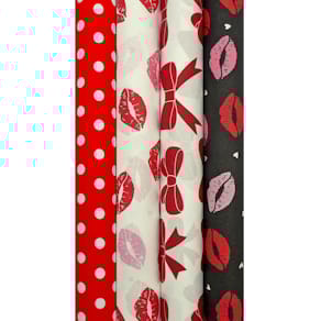Geschenkpapierrolle BRAUN+COMPANY Lips+Love, 2 m x 70 cm