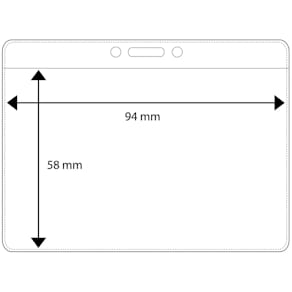 Plastficka liggande 94x58 mm