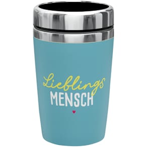 Thermobecher FÜR DICH Happy Greetings, petrol
