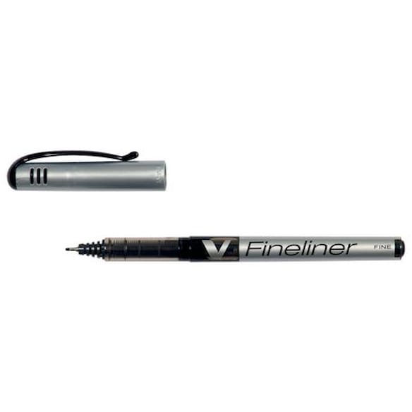 Fiberpenn PILOT V Fineliner sort 12st
