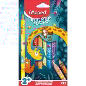 Kleurpotlood Maped Jungle Fever Jumbo, etui van 12 stuks, assorti