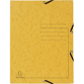 Sammelmappe Exacompta Colorspan, A4, 3 Klappen, Gummizug, gelb