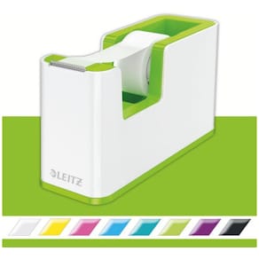 Tejpdispenser m tejp WOW vit/grön