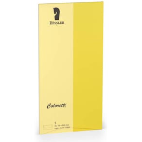 Briefumschlag Rössler Coloretti, DL, 5 St., goldgelb