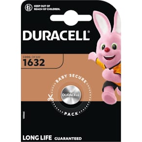 Knoopcelbatterij Duracell Specialty Electronics CR1632, blister 1