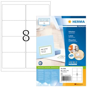 Adressetiketten HERMA Premium, 99,1x67,7 mm, weiß, 100 Blatt