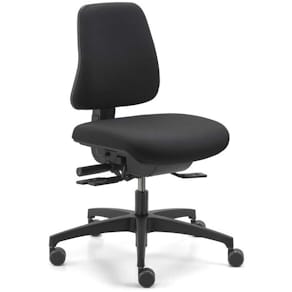 Kontorstol Dauphin Shape ergonomisk, sort