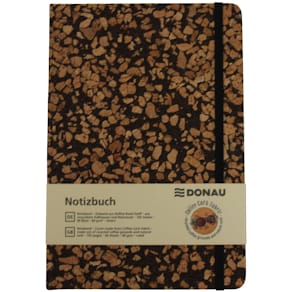 Notizbuch DONAU Kaffee-Kork-Stoff, A5, liniert, 96 Blatt