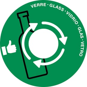 Papierkorb-Deckel CEP, Glas, rund, grün