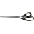 Schaar Q-CONNECT, 25,5 cm, zwart, op blister